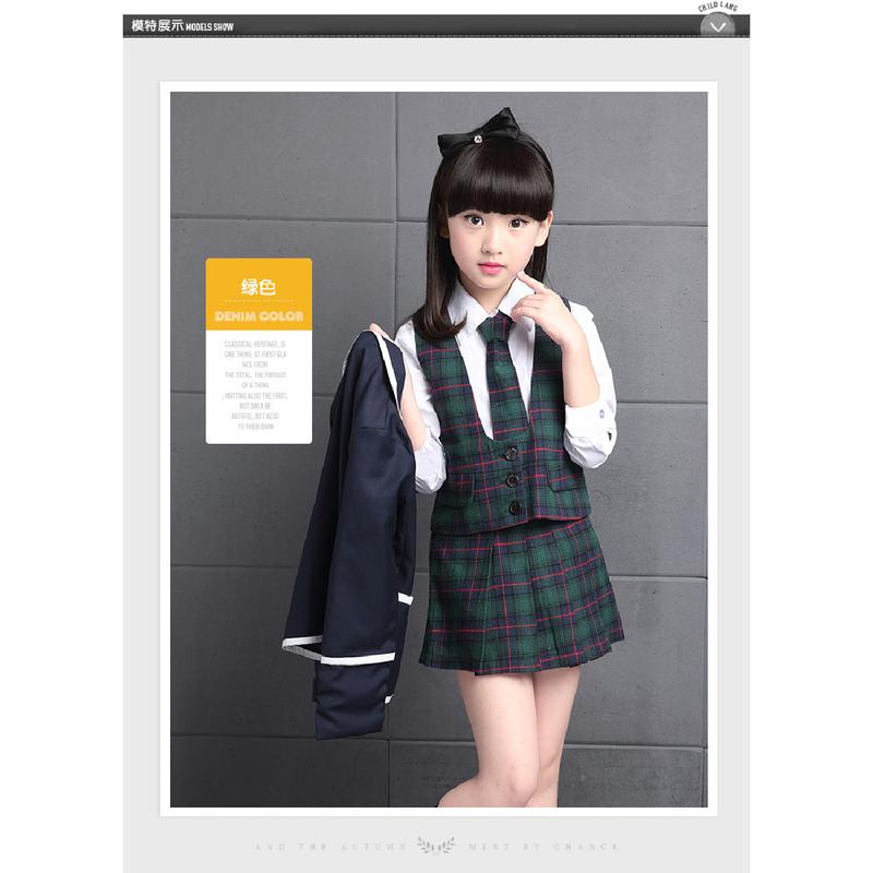 Product Introduction of Children's Spring and Autumn Elementary School Uniform Set College Style Class Uniform Boys and Girls Kindergarten Uniform Graduation 20