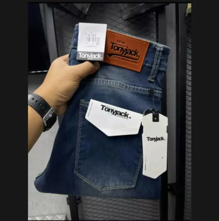 Celana Panjang Sof Jeans Street Pria Slimfit/Pensil biru snow 28-38