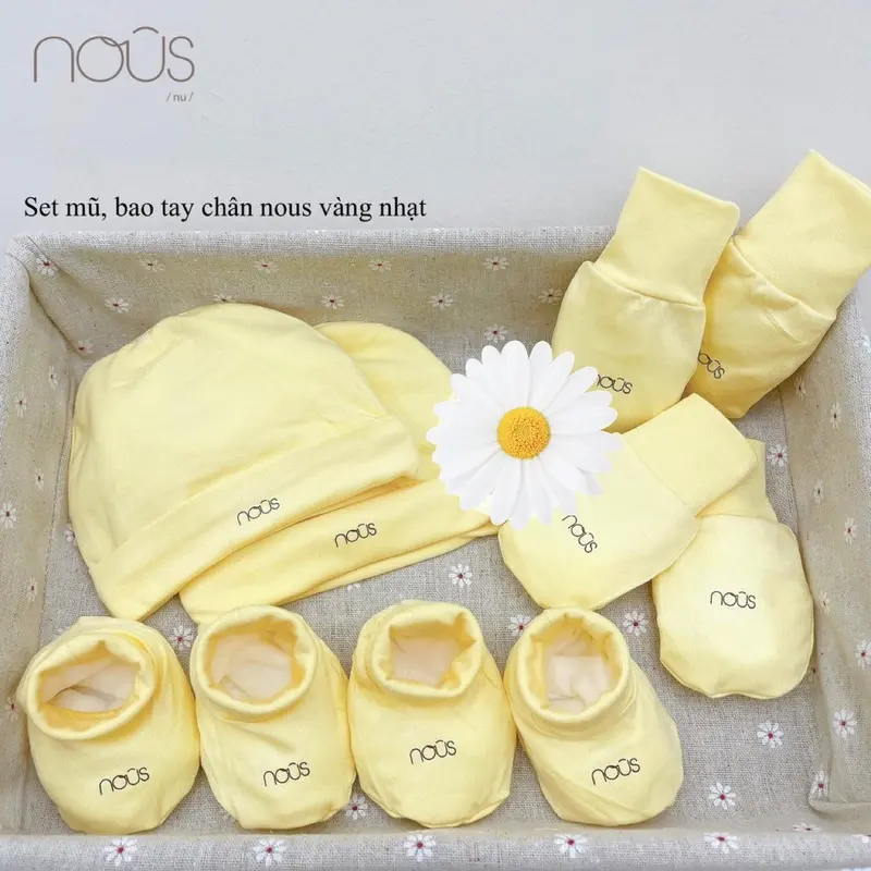 Mũ bao tay bao chân LẺ mềm mịn cho bé sơ sinh 5