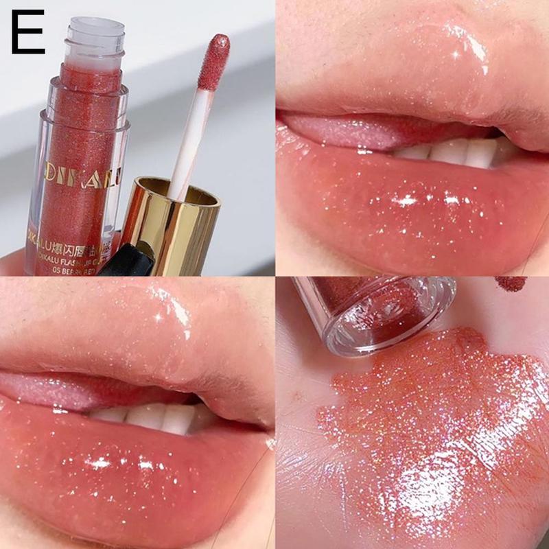 Product Introduction of DIKALU Sparkling Lip Glaze Mirror Lip Glaze Fine Glitter Lip Gloss Transparent Lip Gloss Water Gloss Lipstick 39