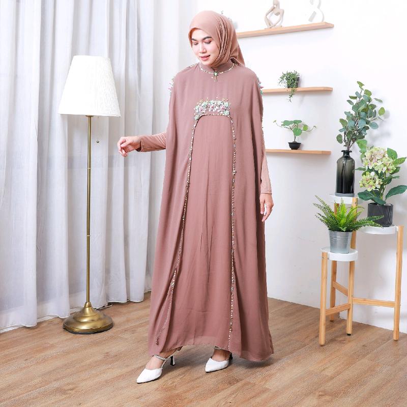 KAFTAN DAHLIA "TANPA DALAMAN" Lebaran Formal Panjang Mewah 4
