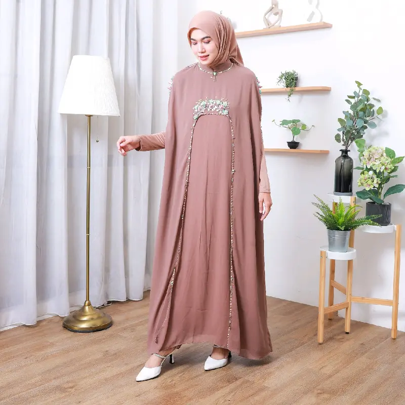 KAFTAN DAHLIA "TANPA DALAMAN" Lebaran Formal Panjang Mewah 3