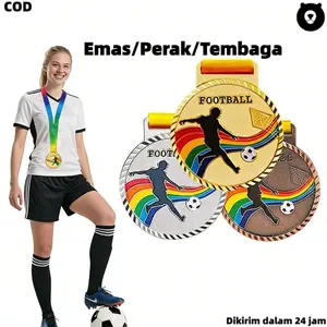 Medali Emas Perak Perunggu Medali Kejuaraan Medali Juara 123 Sepak Bola Logam Medalion Mendali Penghargaan Mendali Futsal
