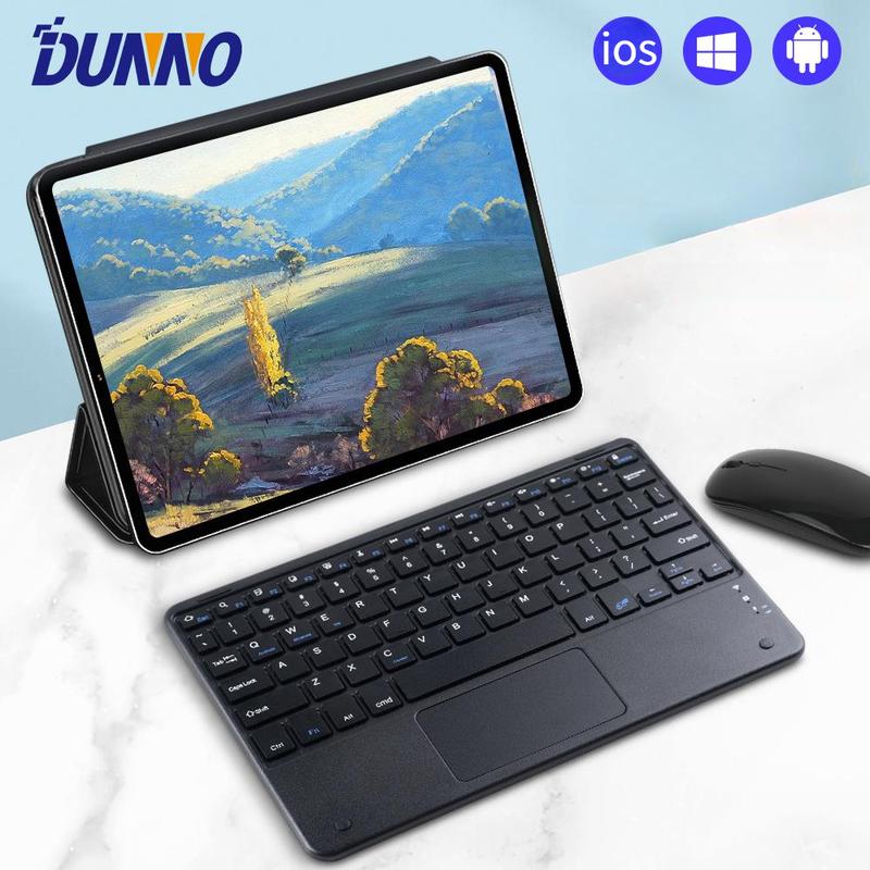Bàn phím không dây Touchpad, dành cho iPad, Samsung, Xiaomi, Huawei, Lenovo, Teclado, dành cho iOS, Android, Windows, Bàn phím và chuột Bluetooth