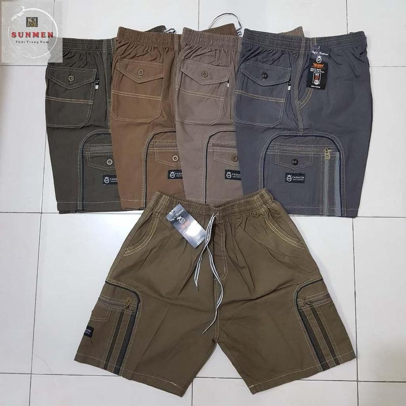 [SỌT NGẮN] Quần short túi hộp nam ngắn cao cấp chất kaki lụa lưng thun co giãn from rộng khóa kéo