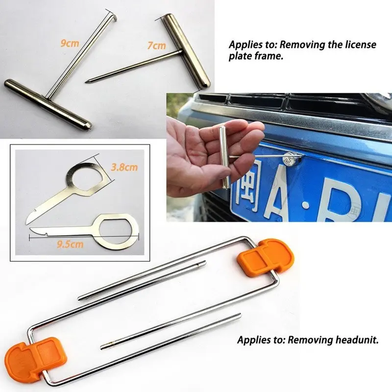 Bộ 12 dụng cụ tháo lắp nội thất xe hơi nhỏ gọn, tiện dụng chất liệu cao cấp không gây xước xe 2