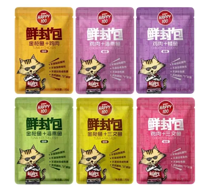 Pate Wanpy Happy 100 Cho Mèo gói 70g thơm ngon