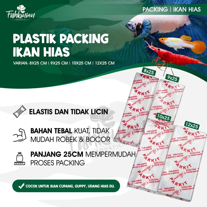 Gambar PLASTIK PACKING IKAN HIAS CUPANG GUPPY 8X25 9X25 10X25 12X25 -PARKIT - 9x25 dari FISHKINIANSTORE Kota Tangerang Selatan Tokopedia