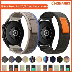 Untuk Huawei GT 6 5 4 / Redmi 5 Active / Itel 011 / Amazfit Bip 6 / Canon / Xiaomi Jam Tangan Pintar 20mm 22mm Nylon Trail Loop Tali, Samsung Galaxy Watch FE 7 6 5 4 40mm 44mm 4 Classic 42 46mm 6 Classic 43 47mm 5 LTE 5 Pro Active 2 Cepat Lepaskan Tali.
