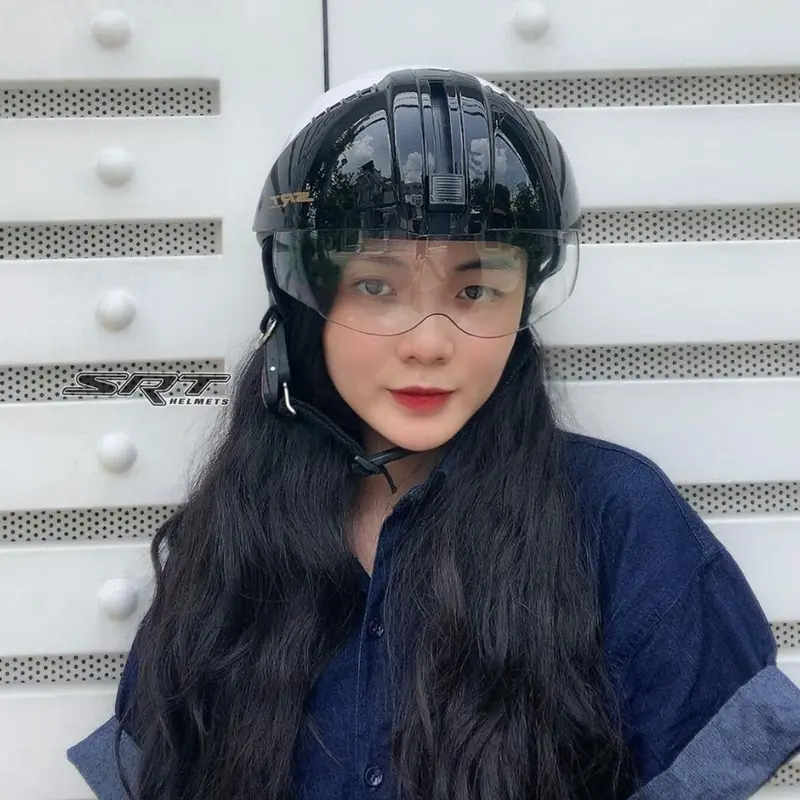 Mũ Bảo Hiểm Nửa Đầu SRT Kính Âm Chính Hãng BH 12 Tháng - Helmet 1