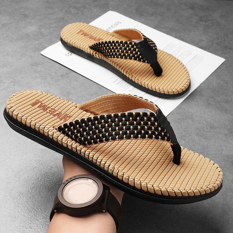 Product Introduction of Dép Xỏ Ngón, Trang Phục Nam, Chống Mài Mòn, Không Trơn Trượt, Khử Mùi, Không Vị, Thích Hợp Cho Các Hoạt Động Mùa Hè, Dép Ins, Dép Đi Biển Hợp Xu hướng, Cao Cấp, Dành Cho Nam Đế Bằng Đồng 1