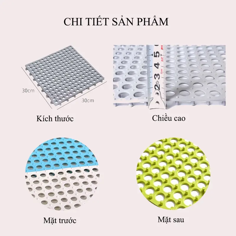 Thảm nhựa chống trơn trượt té ngã trong nhà tắm nhà vệ sinh, hàng chính hãng mềm dẻo 1