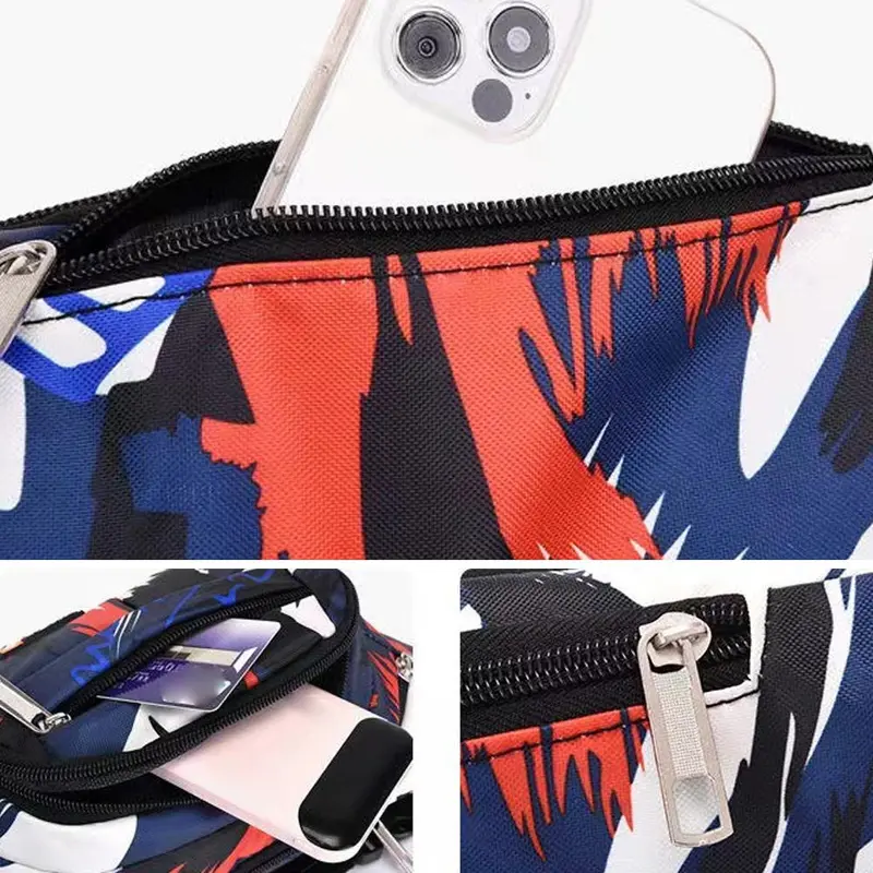 Túi Đeo Chéo Chống Nước, Thời Trang, Dành Cho Nam Và Unisex, Chống Mài Mòn, Túi Đeo Hông, Phong Cách Hàn Quốc, Thích Hợp Sử Dụng Ngoài Trời, Đa Chức Năng, Túi Đeo Hông 3