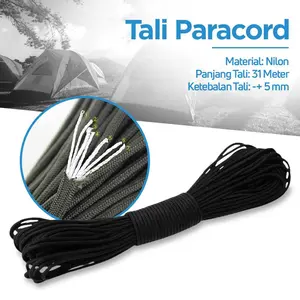YOUGLE Tali Paracord Camping Adventure 7 Core 5 mm 31 Meter Outdoor