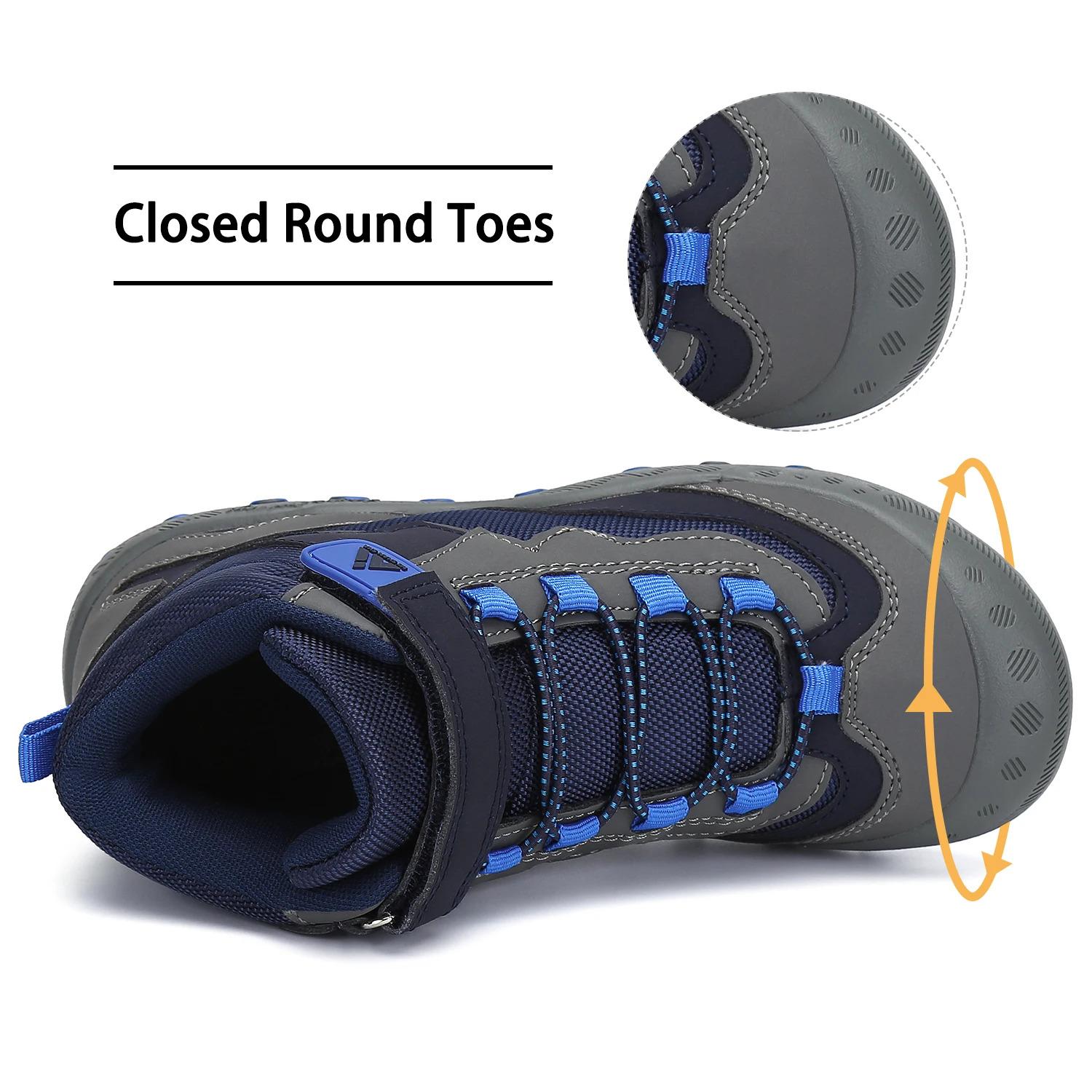 Scarpe da esterno per bambini, resistenti all'acqua, scarponi da trekking, anticollisione, antiscivolo, scarpe da ginnastica alla caviglia per bambini_voghion.com