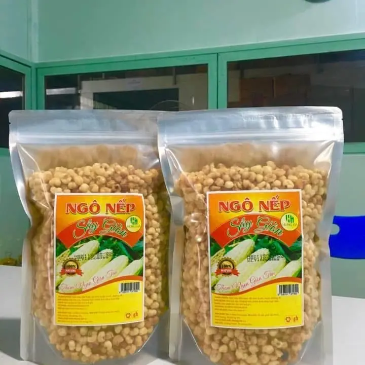Ngô Nếp Sấy giòn , Hương vị Tuổi thơ {Trọng Lượng Mỗi Túi 500gram} Đồ Ăn Vặt Food 1993