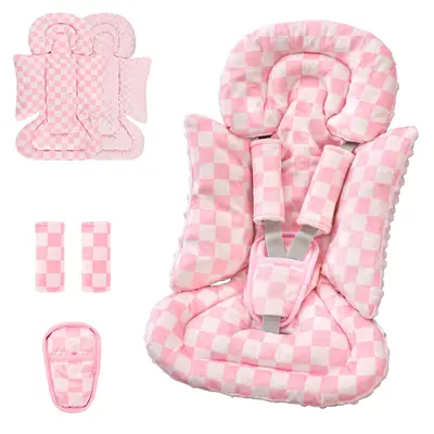 Infant Car Seat Insert & Cover - Purple Floral Baby Head Support & Windproof Cover