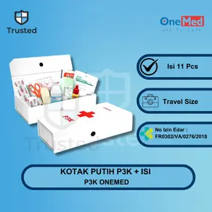 Kotak P3K Onemed First Aid Kit Lengkap Medis Praktis Siap Pakai Dengan Isi Lengkap