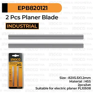 2-Pcs Planer Blade INGCO EPB820121 - Mata Pisau Mesin Serut Ketam Kayu