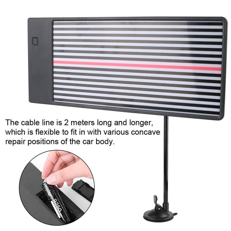 Car Dent Removal Wire Board, 1 Set LED Reflector Lamp Kit, Checking Line Board Reflector Set, Paintless PDR Car Dent Repair Tool 7