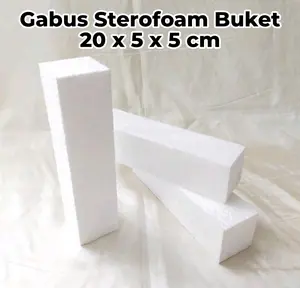 Gabus Styrofoam ( 20 x 5 x 5 cm) untuk Buket Uang / Snack / Floral Foam Sterofoam / Sterofom untuk Bucket Bunga Wisuda Boneka Bouquet