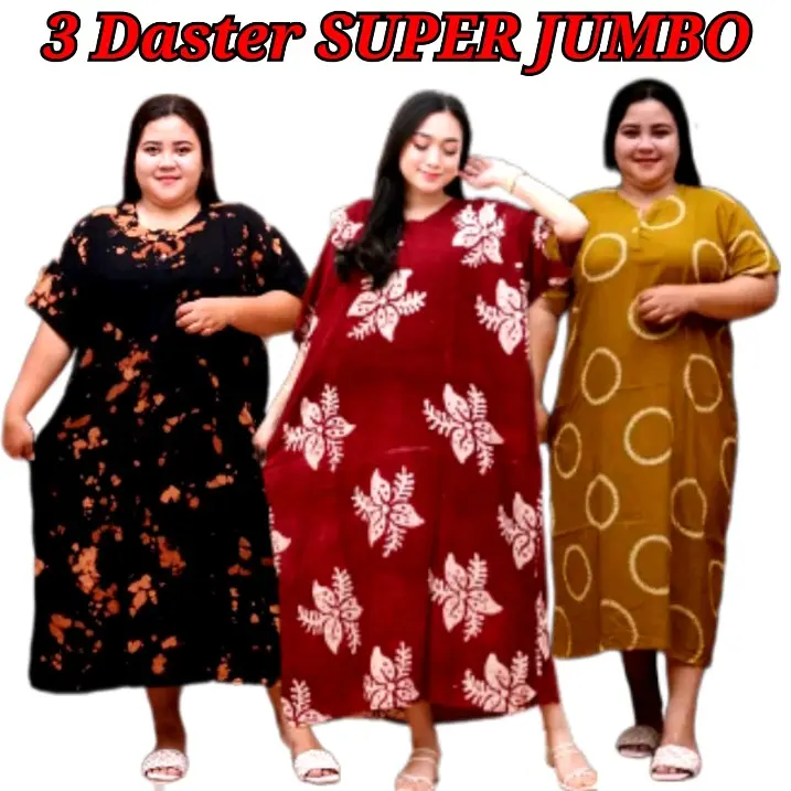 OVERSIZE daster busui SUPER JUMBO dress XXXL LD 140 cm kain kancing Motif Rayon Bumi Bumil Panjang Hamil Wanita