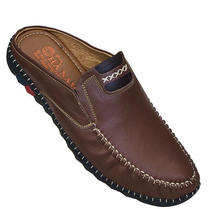 Giày Sục Nam HA NAM Da Bò Thật Cao Cấp GSB2074 GiàY Shoes