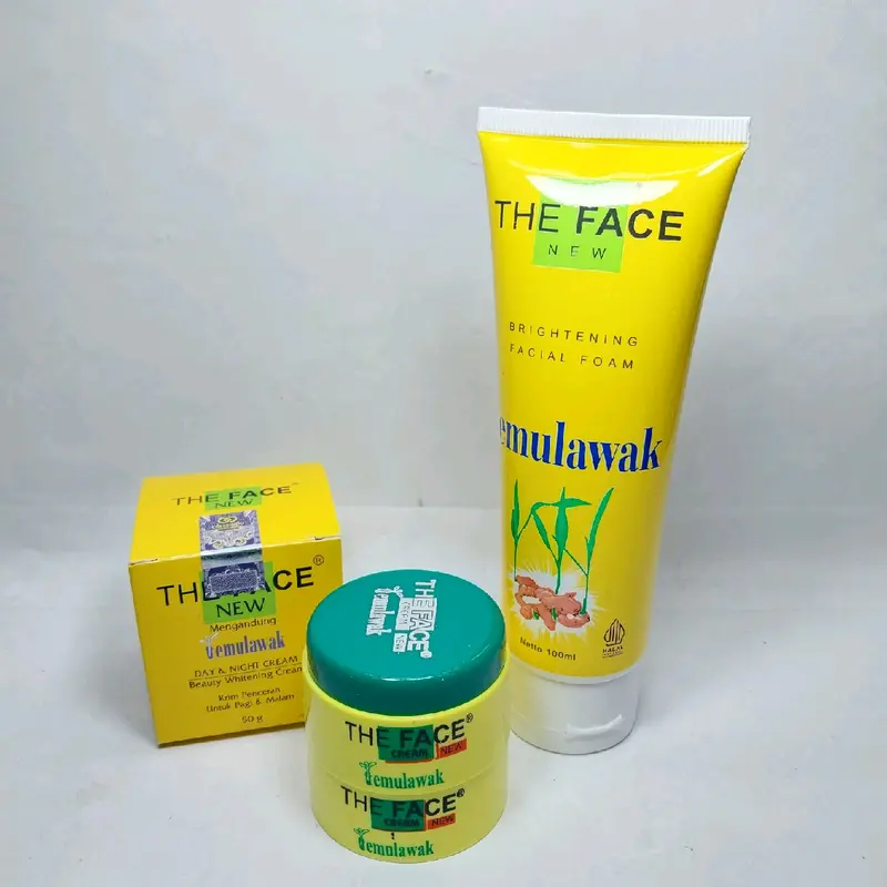 Paket cream temulawak the face 3in1 Day&Night + facial foam Perawatan Wajah 0