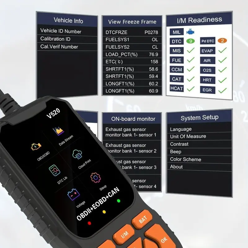OBD2 Scanner Diagnostic Tool, Car Fault Code Reader, Car Diagnostic Tool with Reset Function, Professional OBD2 Scanner Diagnostic Tool for Car 2