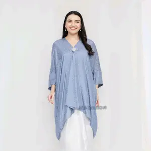 HANYA ATASAN SAJA  Blouse Kaftan Tunik Viscose Mewah  Polos Wanita