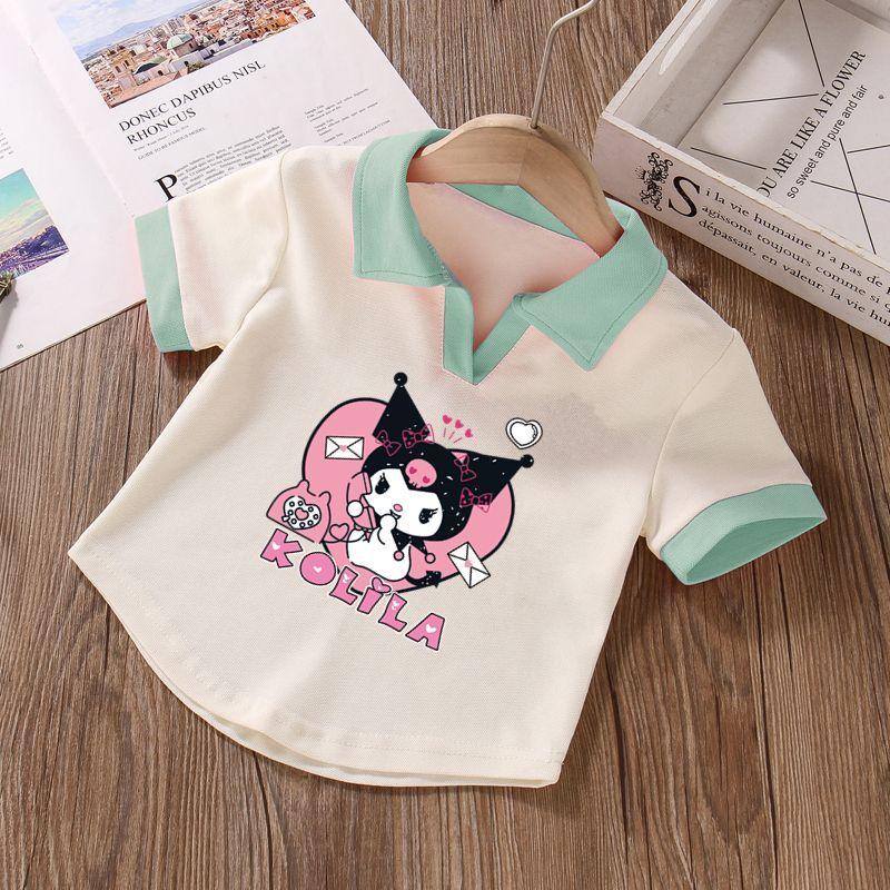 Product Introduction of Áo Thun ngắn Tay Cổ Polo Mùa Hè, 100% Cotton, Dành Cho Bé Gái, Cỡ Trung Bình Và Lớn Trẻ Em, Dáng Rộng Vừa Vặn, Phong Cách Phương Tây, Màu Tương Phản, Hàng Mới Về Năm 2024, Áo Trên 3