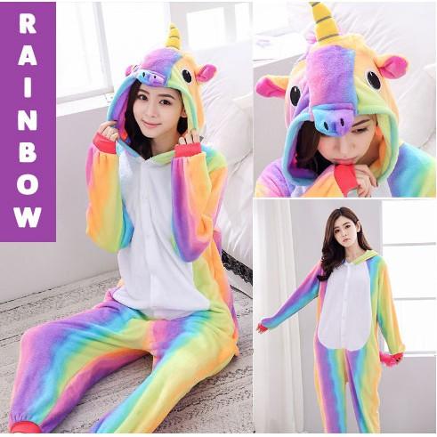 Kostum Baju Tidur Wanita Lengan Tangan Panjang Onesie Kigurumi Piyama Dewasa  Motif Hewan 5