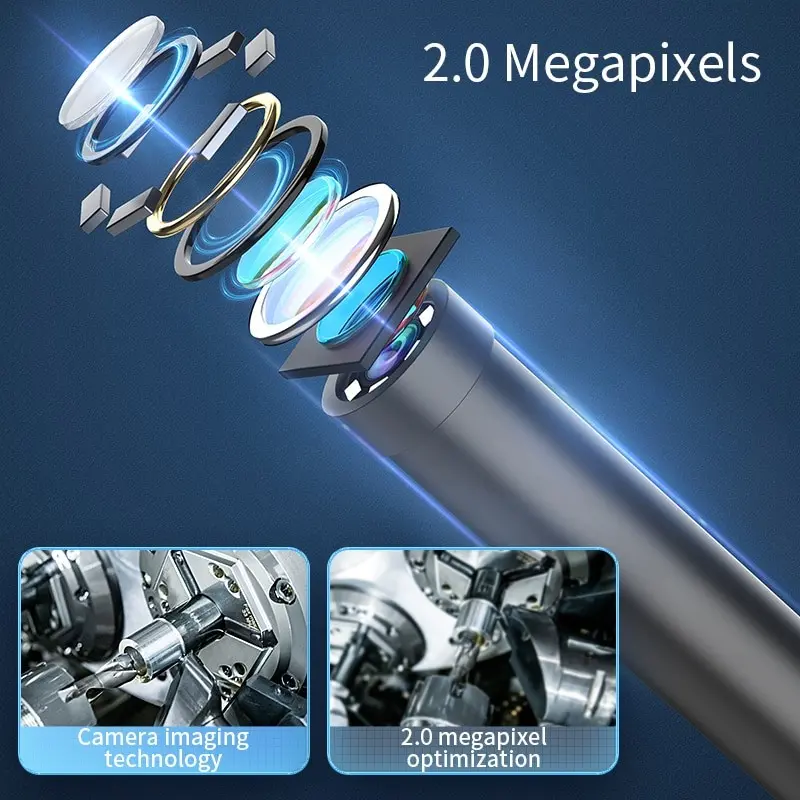 ANESOK Kamera Endoskop Industri 1080P: Inspeksi Detail Area Sulit Dijangkau, Tahan Air IP67, Dilengkapi 6 LED & Aksesoris Lengkap