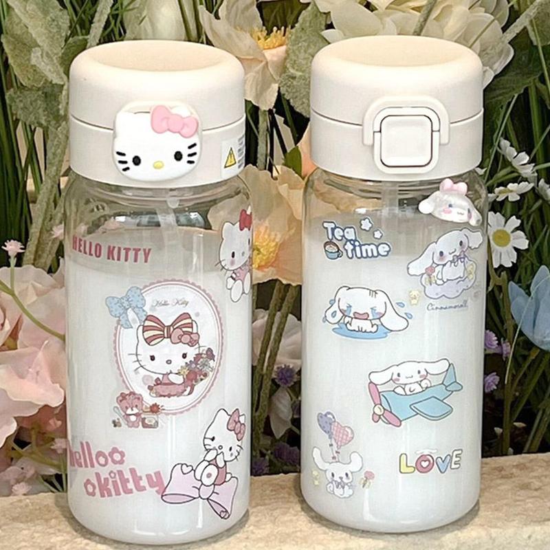 Cốc Nước, KT Cat, Dung Tích 500ml, Thiết Kế Hoạt Hình Dễ Thương Mới, Có Ống Hút, Cầm Tay, Cốc Lớn, Có Mũ Bảo Hiểm, Sticker, S9F1 4