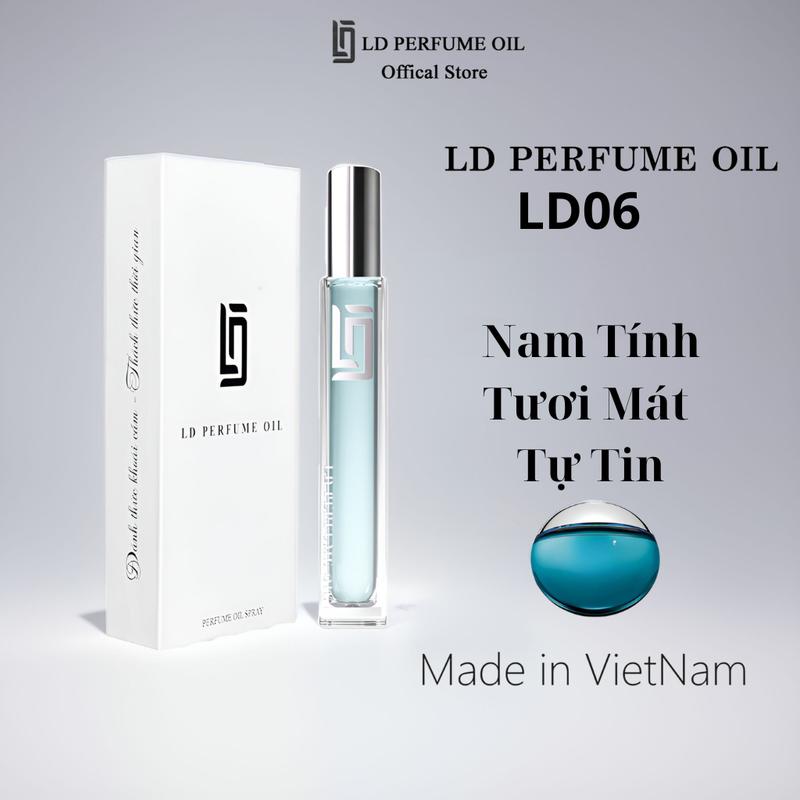 Mã 06 Tinh Dầu Nước hoa Nam LD PERFUME OIL Hương Biển cả, Tươi Mát, Mùa hè, Lưu hương lâu