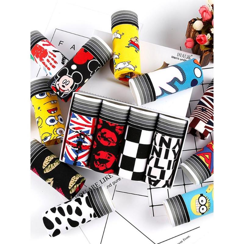 COMBO 5 quần sịp, quần lót nam hoạt hình siêu nhân, doremon ngộ nghĩnh cute Boxer Thun Cotton Menswear quần  lót  nam  su  lạnh 3