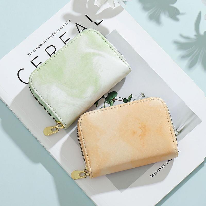 Product Introduction of 2025 New Small Exquisite Mini Accordion Card Holder for Women Gradient Dyeing Multi-Card Slot Student Zipper Coin Purse Trendy 0