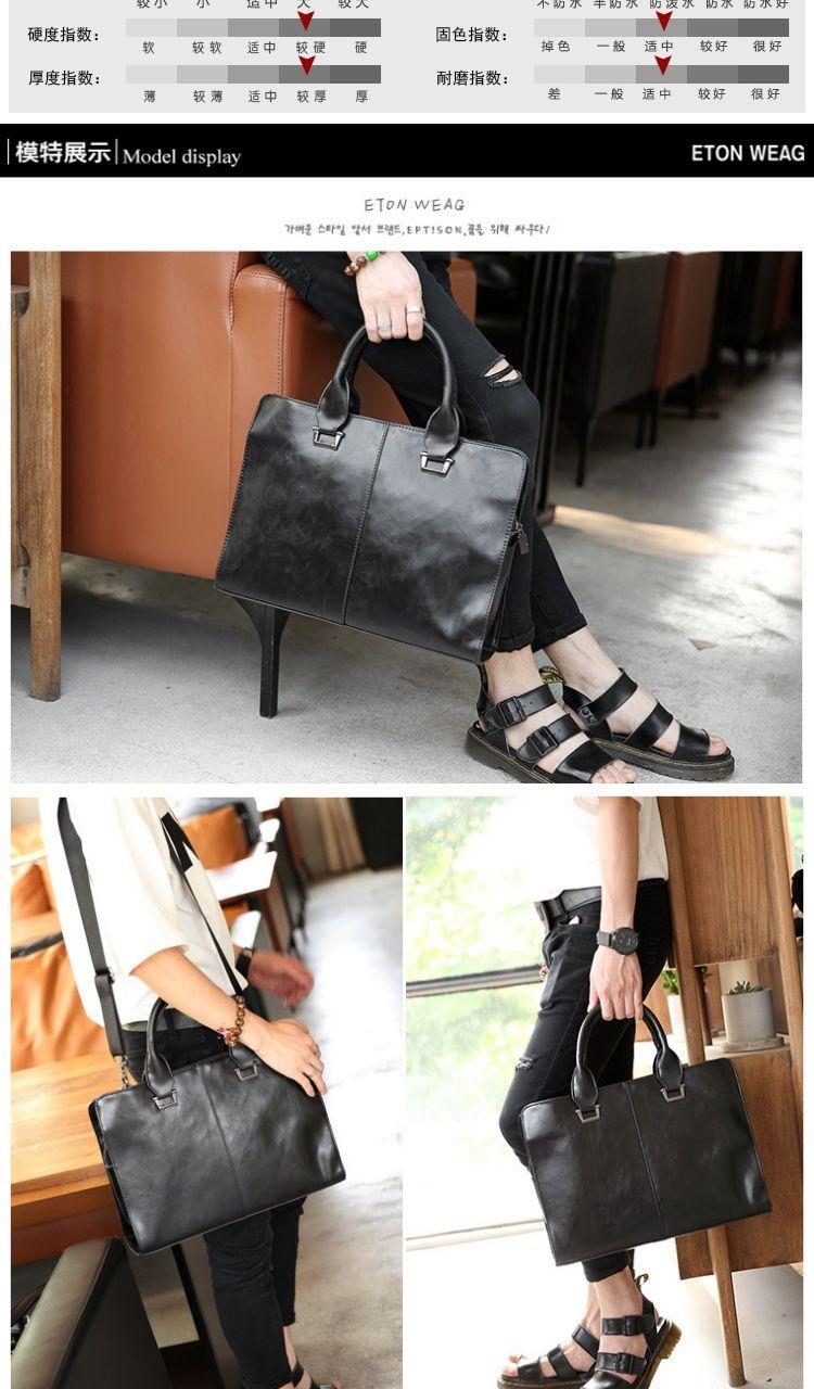 Product Introduction of [1146 People Collection] Original Retro Fashion Portable Shoulder Bag Men'S Briefcase Casual Bag Messenger Bag Business Computer Bag Men'S Bag 6