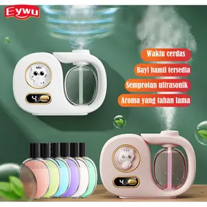 Eywu Humidifier Diffuser Aromaterapi 5 Mode Dilengkapi Dengan Tampilan Digital Cerdas Pelembab USB Rechargeable Rumah Kamar Tidur Spray Aromaterapi Mesin