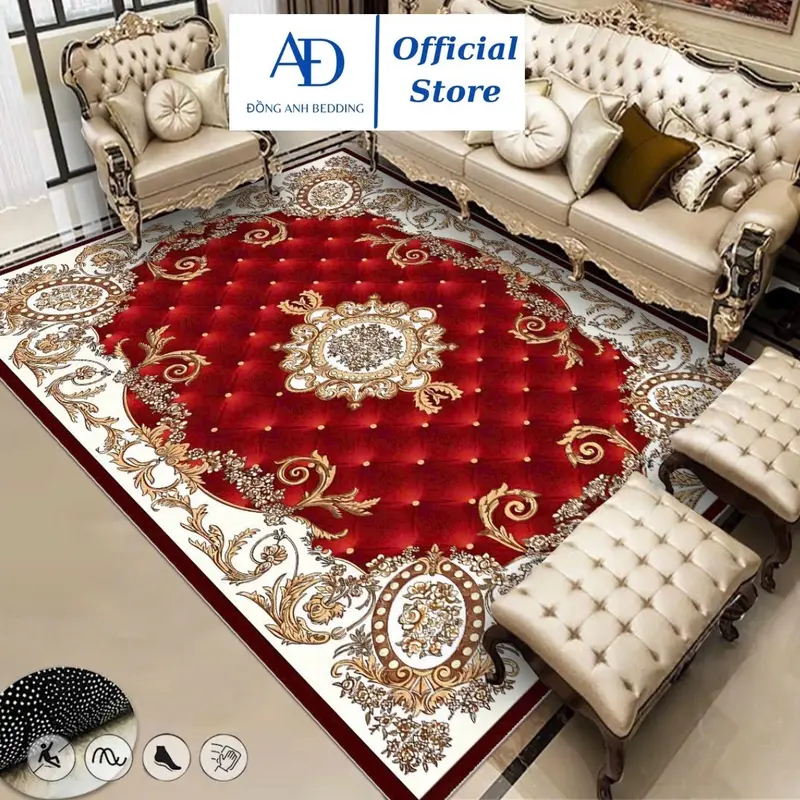 Thảm Trải Sàn Kích Thước To 2M x 3M Đồng Anh Bedding Hoạ Tiết Sang Trọng Trải Phòng Khách Phòng Ngủ Phòng Thờ 2