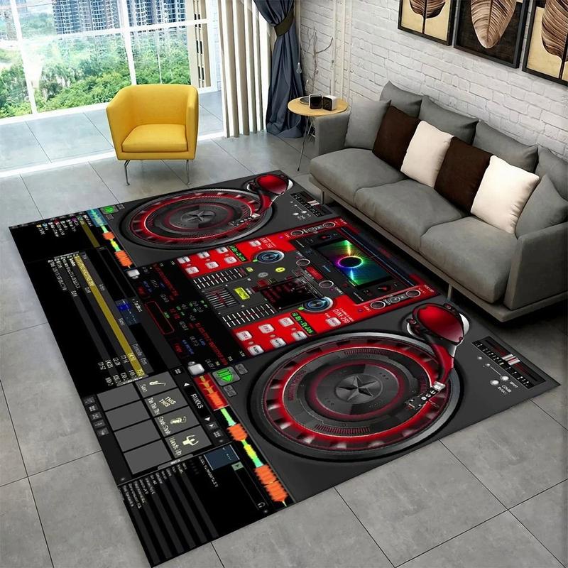 Product Introduction of DJ Music Pattern Carpet Kitchen Floor Mats Hallway Runner Area Rug Bedroom Living Room Carpet Yoga Non-slip Floor Mat Home Decor 46