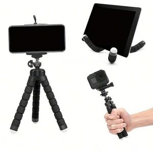Trípode de esponja flexible con diseño antideslizante para grabación de video con teléfono móvil, palo de selfie con soporte para teléfono, accesorios para teléfono para uso en casa y oficina, kit de vlogging