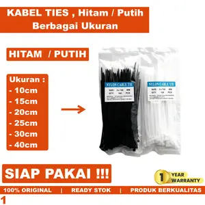 Kabel Ties 30cm 20cm 10cm 15cm 25cm Hitam Putih 100pcs Kabel Tis Kabel Tie