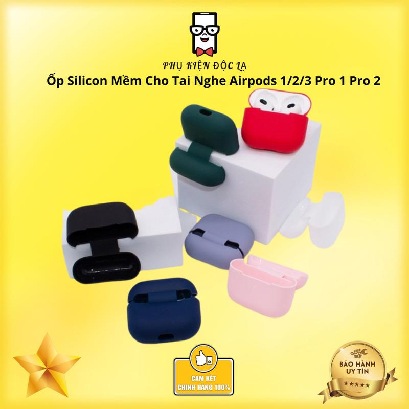 Ốp Silicon Mềm Cho Tai Nghe Airpods 1/2/3/4 Pro 1 Pro 2 Pro 3 Trơn Đơn Giản…