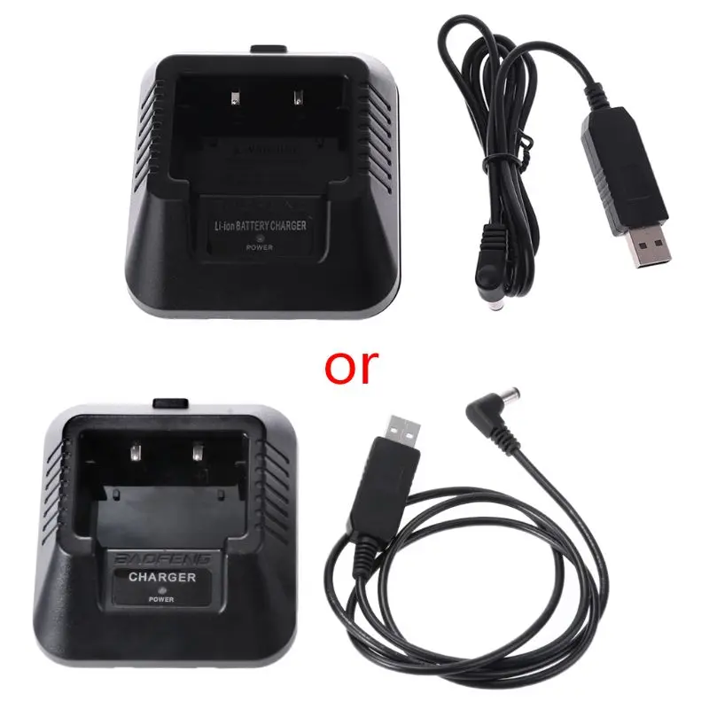 UV-5R USB Battery Charger for Baofeng UV-5R UV-5RE DM-5R Walkie Talkie Ham Radio
