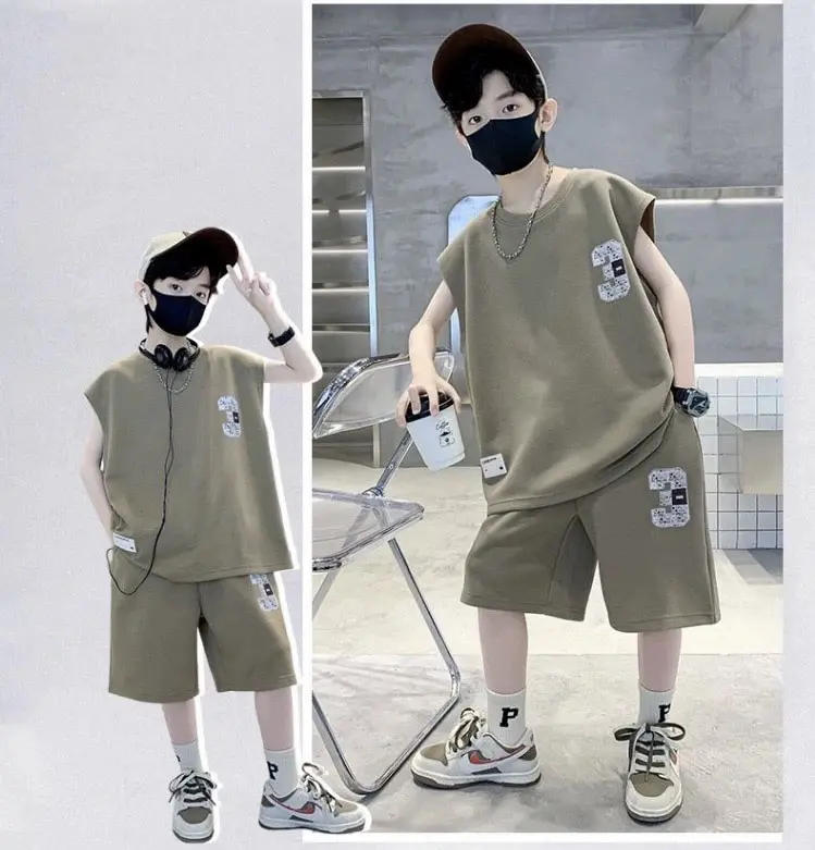 Bộ quần áo bé trai 18-45kg mẫu 3-COOR. Thiết kế mới cá tính. HE20