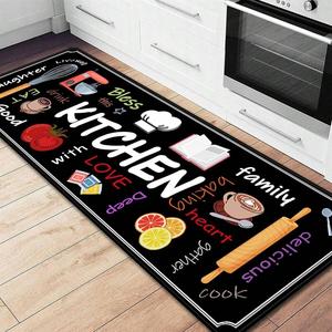 キッチンフロアマット、滑り止めキッチンラグ、矩形のホームデコレーションマット、玄関ドアマット、ランドリールーム、廊下、通路用のロングカーペット
