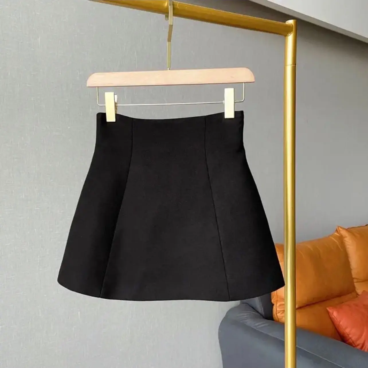 Chân váy trơn Nữ chữ A dáng xoè nhẹ chất dày dặn  Women Halinh M879