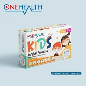MASKER MEDIS ONEHEALTH KIDS EARLOOP 3-PLY SURGICAL FACE MASK