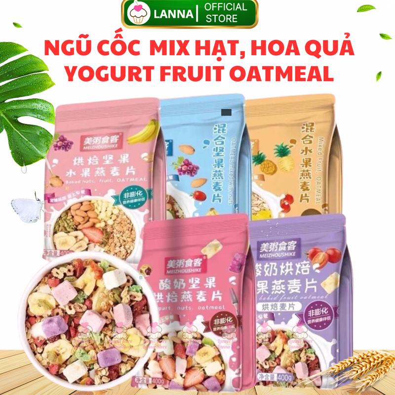 【DATE MỚI ĐỦ VỊ Ngũ Cốc S.ữ..a C.h.u.a Mix Hạt, hoa quả YOGURT FRUIT OATMEAL Mix Trái Cây Granola Ăn Sáng Socola, Food